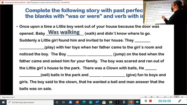 Past progressive or past continuous story exercise смотреть онлайн