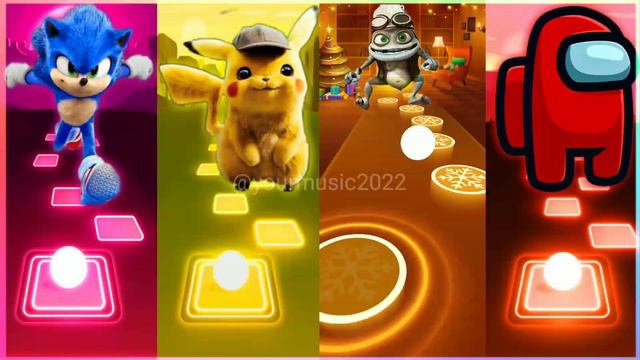 Sonic Song VS Pikachu Song VS Crazy Frog VS Among Us Theme Song смотреть онлайн