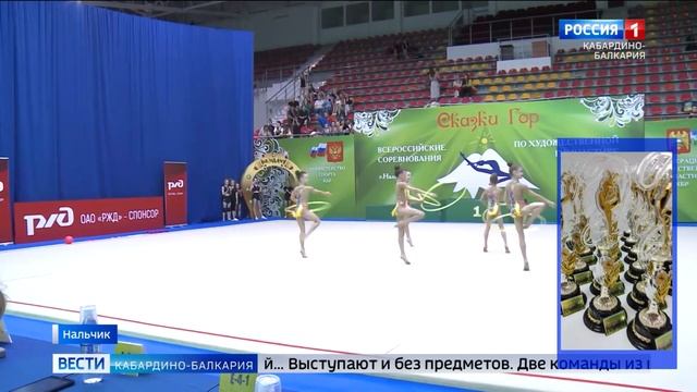 В Нальчике проходят соревнования по художественной гимнастике «Сказки гор» смотреть онлайн
