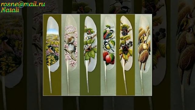 КАРТИНЫ НА ПЕРЬЯХ (Feather painting, Feather art) смотреть онлайн