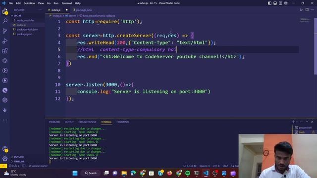 lec-15 || Send HTML,JSON response смотреть онлайн