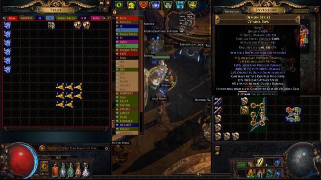 PoE 3.17 - Crafting a Physical Bow - (Method Works for All Weapons) смотреть онлайн