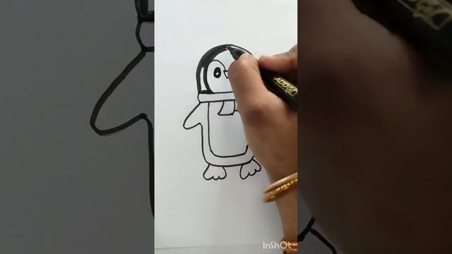 How to draw penguin step by step смотреть онлайн