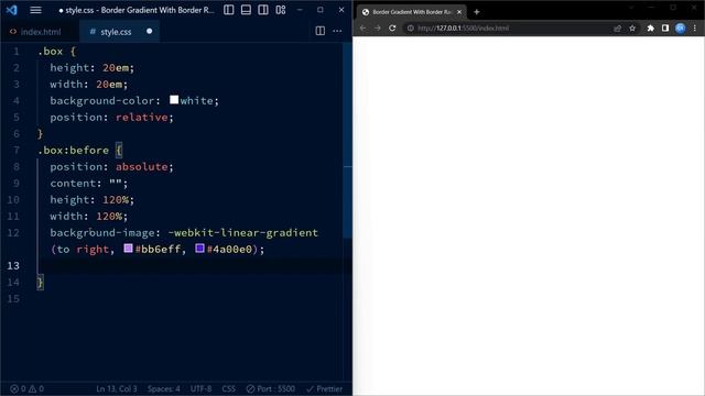 Gradient Border With Border Radius With CSS смотреть онлайн