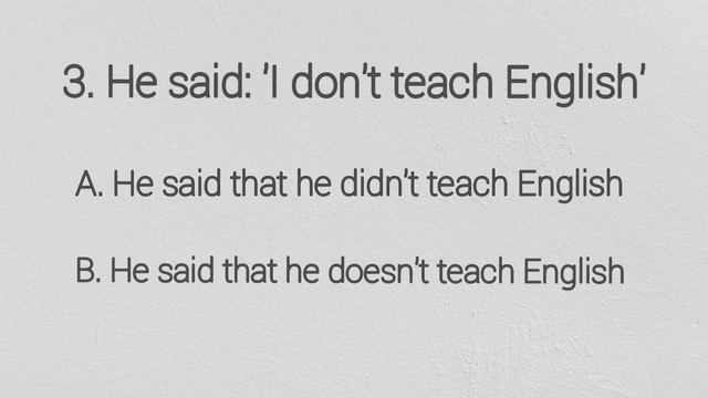 Reported speech: present simple to past simple| test/practice Quiz| English grammar смотреть онлайн