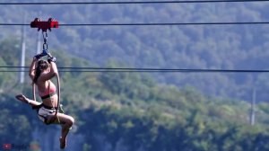 Головокружительный полёт в 250м над ущельем по троллею. Скайпарк 2018. Марина Корженевская