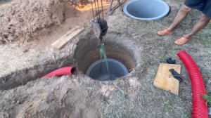 Канализация из жб колец для шикарного загородного дома. @udachakolodec
