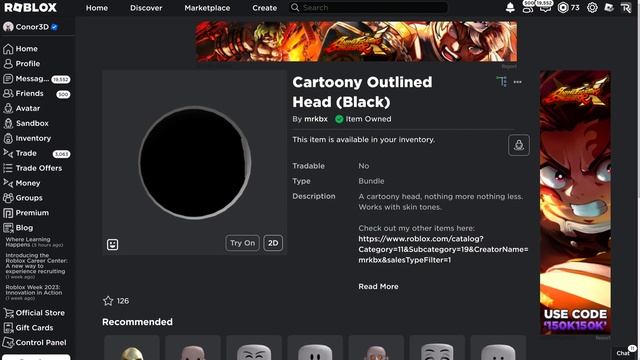[FREE ITEM] How to get the BLACK CARTOONY OUTLINED HEAD DYNAMIC HEAD | Roblox смотреть онлайн
