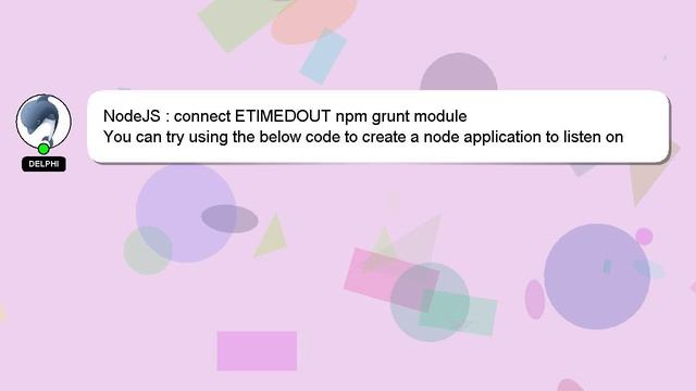 NodeJS : connect ETIMEDOUT npm grunt module смотреть онлайн