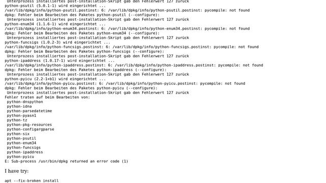 DevOps & SysAdmins: python-pyicu Sub-process /usr/bin/dpkg returned an error code смотреть онлайн