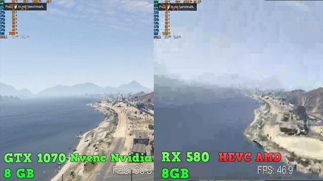 GTA V Video Quality Test GTX 1070 vs RX 580 смотреть онлайн