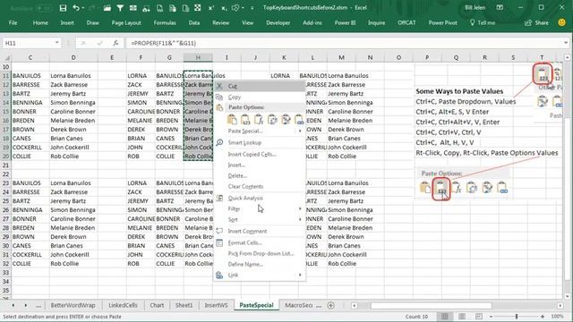 Excel Shortcut - Various Options within Excel Paste Special - Episode 2136 смотреть онлайн