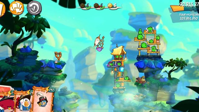 Angry Birds 2 Mighty Eagle Bootcamp (MEBC) S32 D39 (No Extra Cards, HAL 3 times) смотреть онлайн