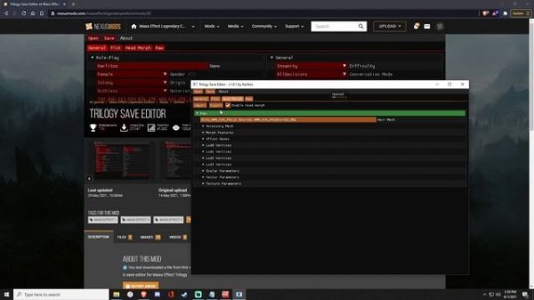 Mass Effect Legendary Edition  - How to Change Shepard's Face using Trilogy Save Editor by Karlitos