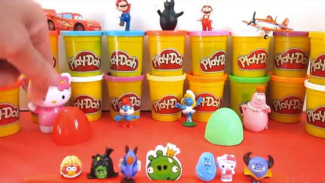 Play Doh Kinder Surprise Eggs Angry birds Angry Birds Star Wars 2 Hello Kitty Cars Plane смотреть онлайн
