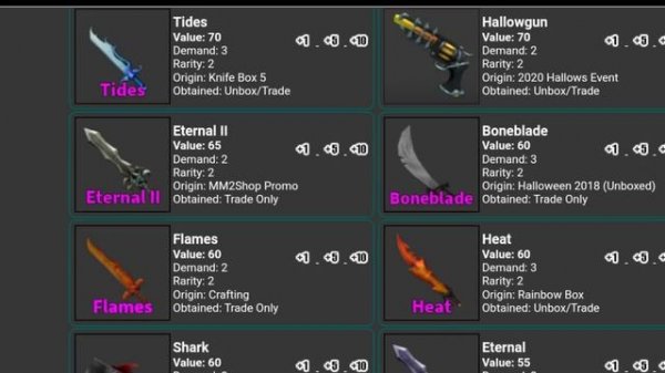 Mm2 value list update (2022 July)