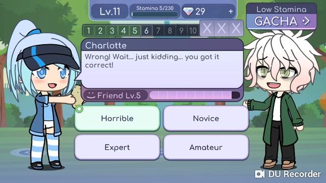 Gacha Life - Charlotte Quiz answers смотреть онлайн