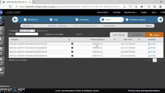 Download MODIS NDVI MOD13Q1 And Calculate NDVI