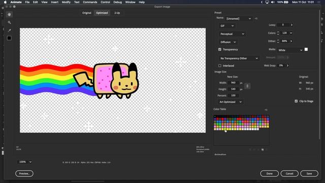How to export animated GIFs (with a transparent background) - Adobe Animate CC Tutorial смотреть онлайн