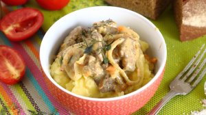 🥘 Тушеная печень со сметаной, морковью и луком. Как приготовить печень в сметане на сковороде?