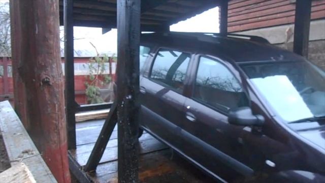 Навес  для машины  Попытка  № 3 и вновь не удача . Регион 60 ДЕРЕВНЯ