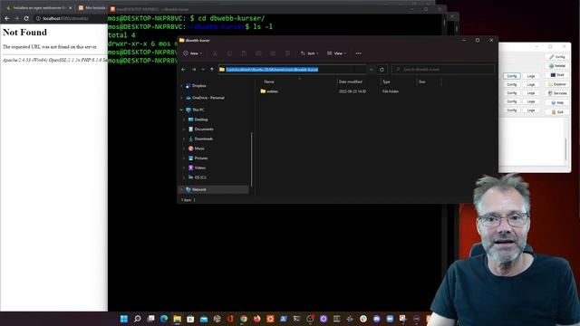 Skapa en länk från XAMPP htdocs till dbwebb-kurser i WSL/Bash/Ubuntu смотреть онлайн