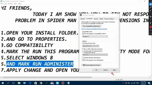 HOWTO FIX PROBLEM NOT RESPONDS PROBLEM IN SPIDER MAN SHATTERED DIMENSIONS IN WINDOWS 10 смотреть онлайн