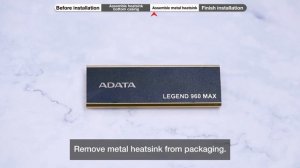 LEGEND 960 MAX SSD heatsink installation tutorial