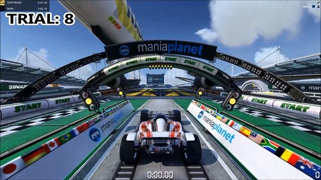 GETTING GOLD in TrackMania 2: Stadium Episode 1, Racing Myself and a Crazy Ghost Again and Again смотреть онлайн