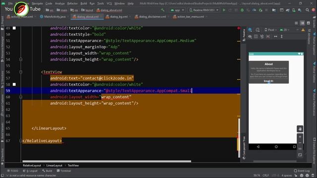 How to create dialogue View in Action Bar Menu | Dialog View in Toolbar | Multi Web view Tutorials смотреть онлайн