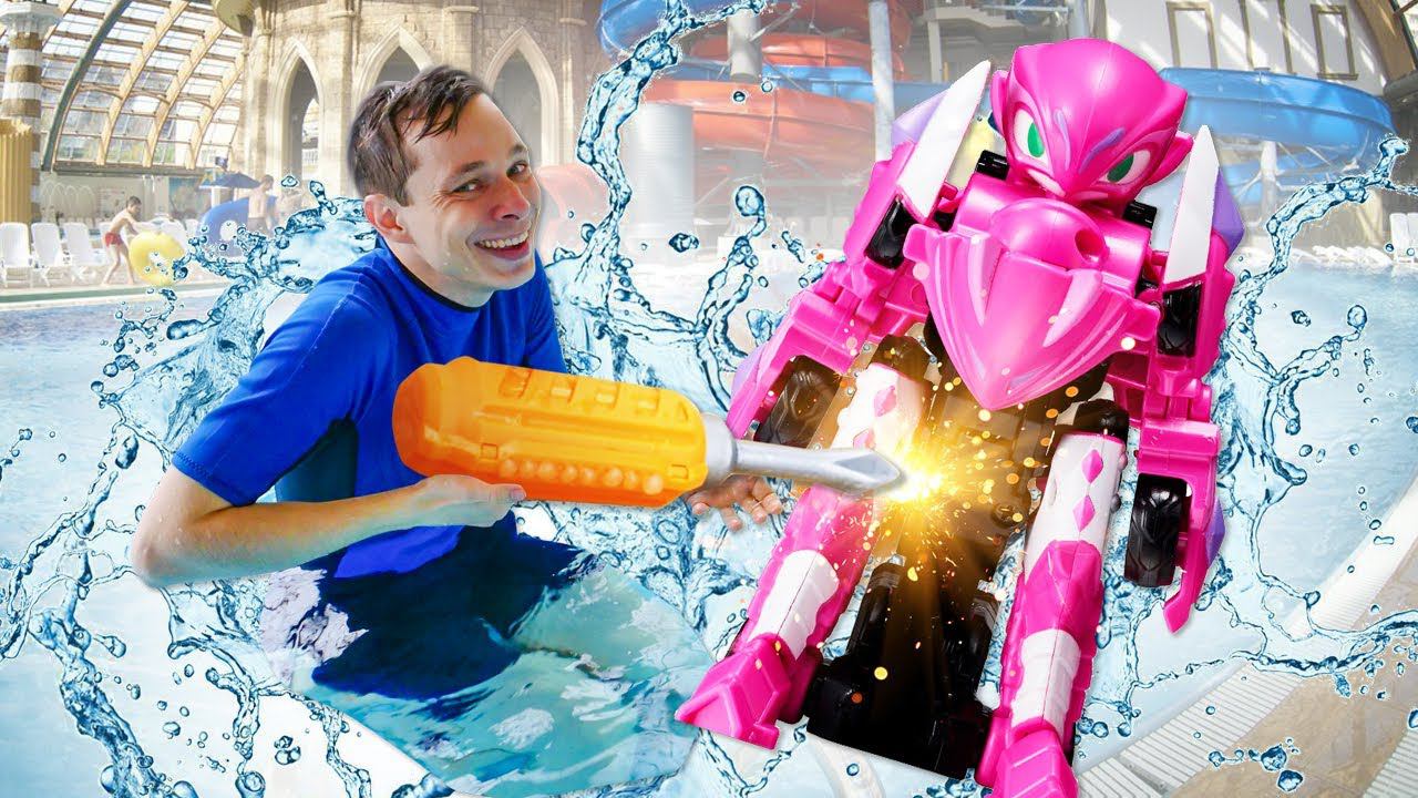 Сборник видео для детей - Акватим чинят игрушки Монкарт! - Игры трансформеры и машинки для мальчиков смотреть онлайн