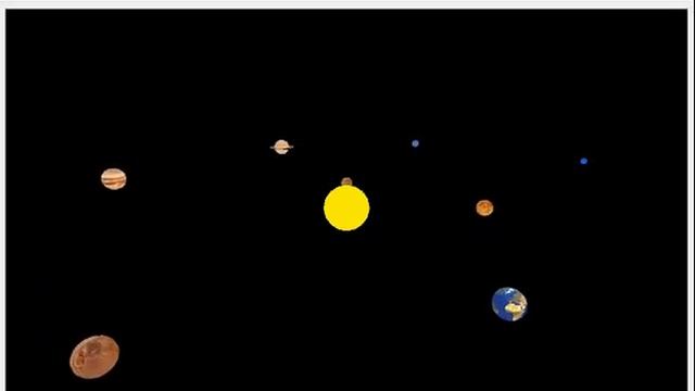 Трёхмерная сцена, содержащая изображение вращающейся модели Солнечной системы. Visual C# + OpenGL смотреть онлайн