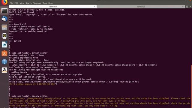 Python ImportError: No module named cv2 смотреть онлайн