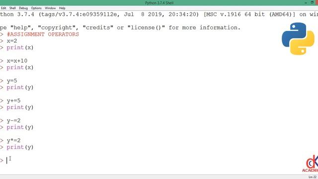Python 3 Tutorial | Assignment Operators смотреть онлайн