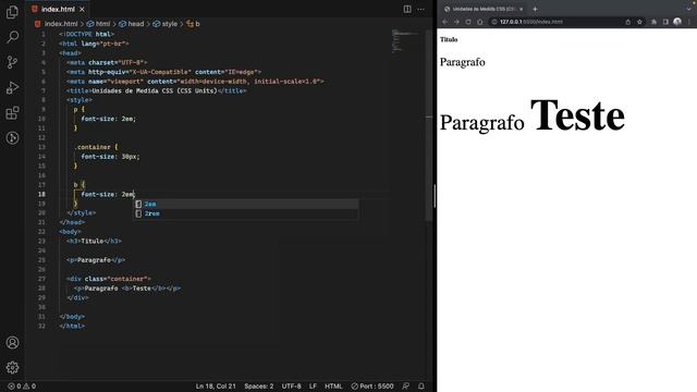 Dominando as Unidades de Medidas CSS px, em, rem, vh, vw e ch (CSS Units) - Aprenda HTML5 & CSS3 #1 смотреть онлайн