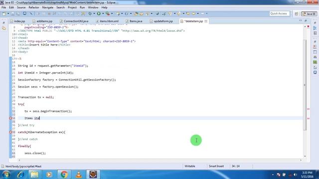 Jsp Hibernate Bootstrap And Mysql Crud App Part 12 смотреть онлайн
