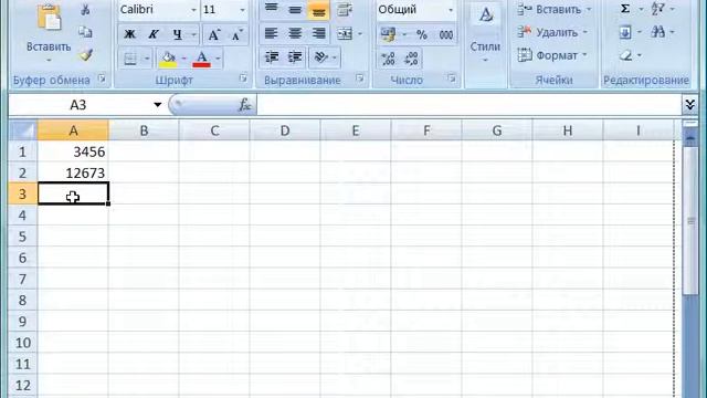 Ввод числовых данных в ячейку в Excel 2007 (22/46) смотреть онлайн