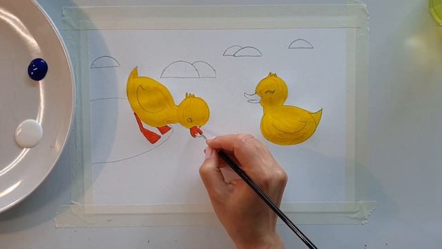 Speeddrawing: How To Draw Ducks || Как нарисовать Утят! смотреть онлайн