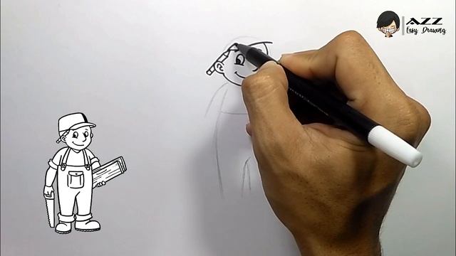 How to draw a Carpenter step by step смотреть онлайн