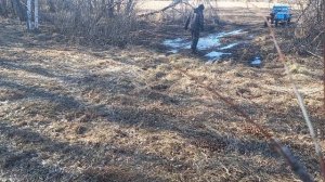 Мотоблок Карвер. Объезжаю сенокосные участки.