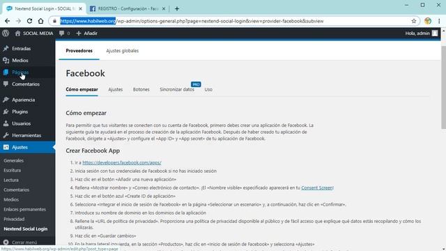 Crear un registro en Wordpress con una cuenta de Facebook смотреть онлайн