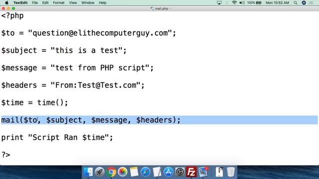 PHP - Send Emails - mail() смотреть онлайн