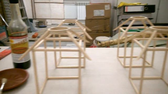 Переделка плафонов в виде домика (Готовая Люстра)