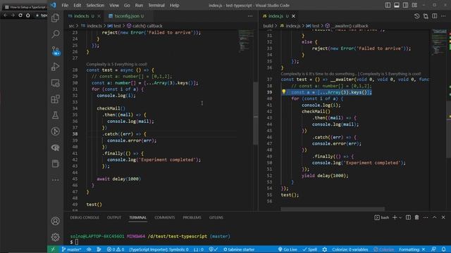 TypeScript Debugging Promise in vscode смотреть онлайн
