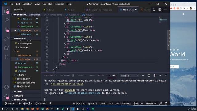Build a Responsive Navbar with React + flexbox смотреть онлайн