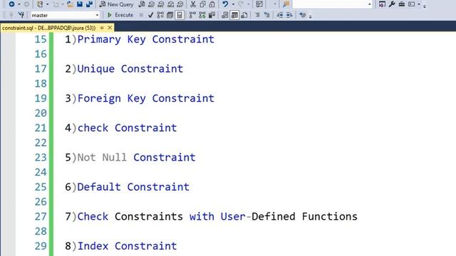 DATA ANALYTICS : - TYPES OF CONSTRAINTS #5 смотреть онлайн