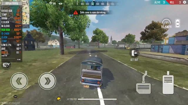 Free Fire | RX560 4GB + Core I5-2400 ( Ultra Settings ) | 1080p
