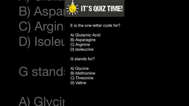 Amino acids one letter code quiz - 5 смотреть онлайн