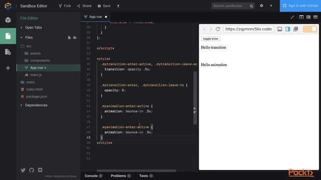 Vue.js Application Development Essentials : Transition Between Element & Component|packtpub.com смотреть онлайн