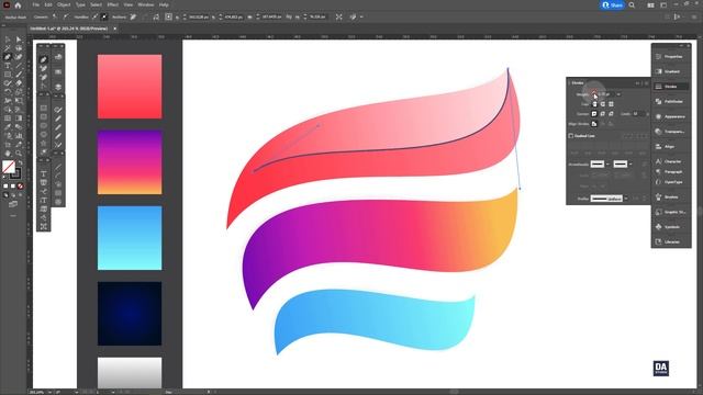 Illustrator cc Tutorial - Glossy Gradient Logo Design смотреть онлайн